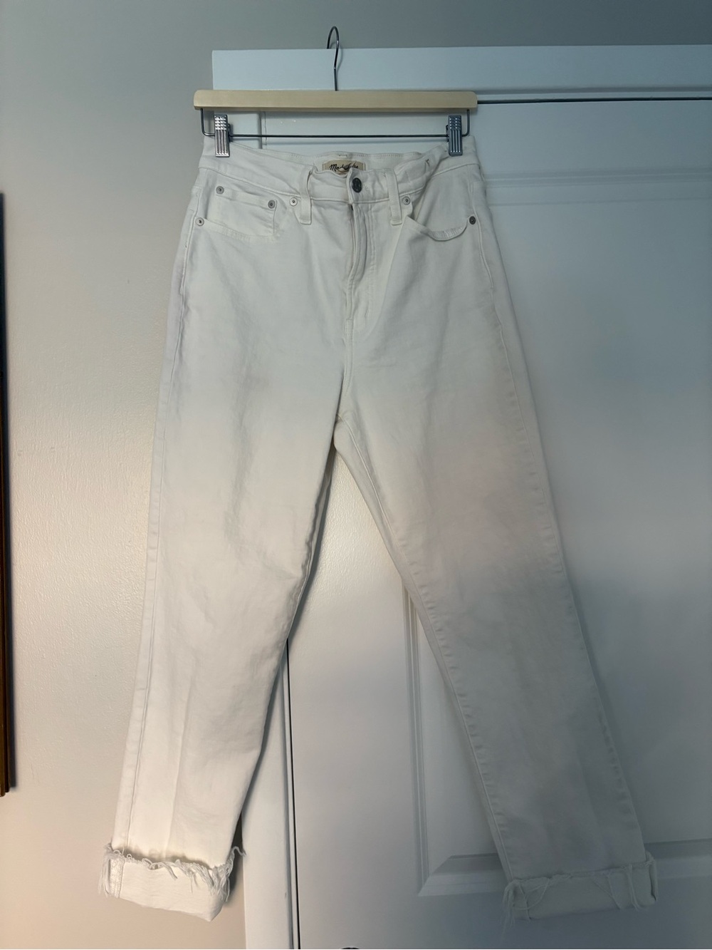 Madewell White Straight-Leg Jeans